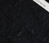 Jacquard cloquÉ geomÉtrico negro